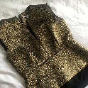 Diane Von Furstenberg Delian Jacquard Peplum Top